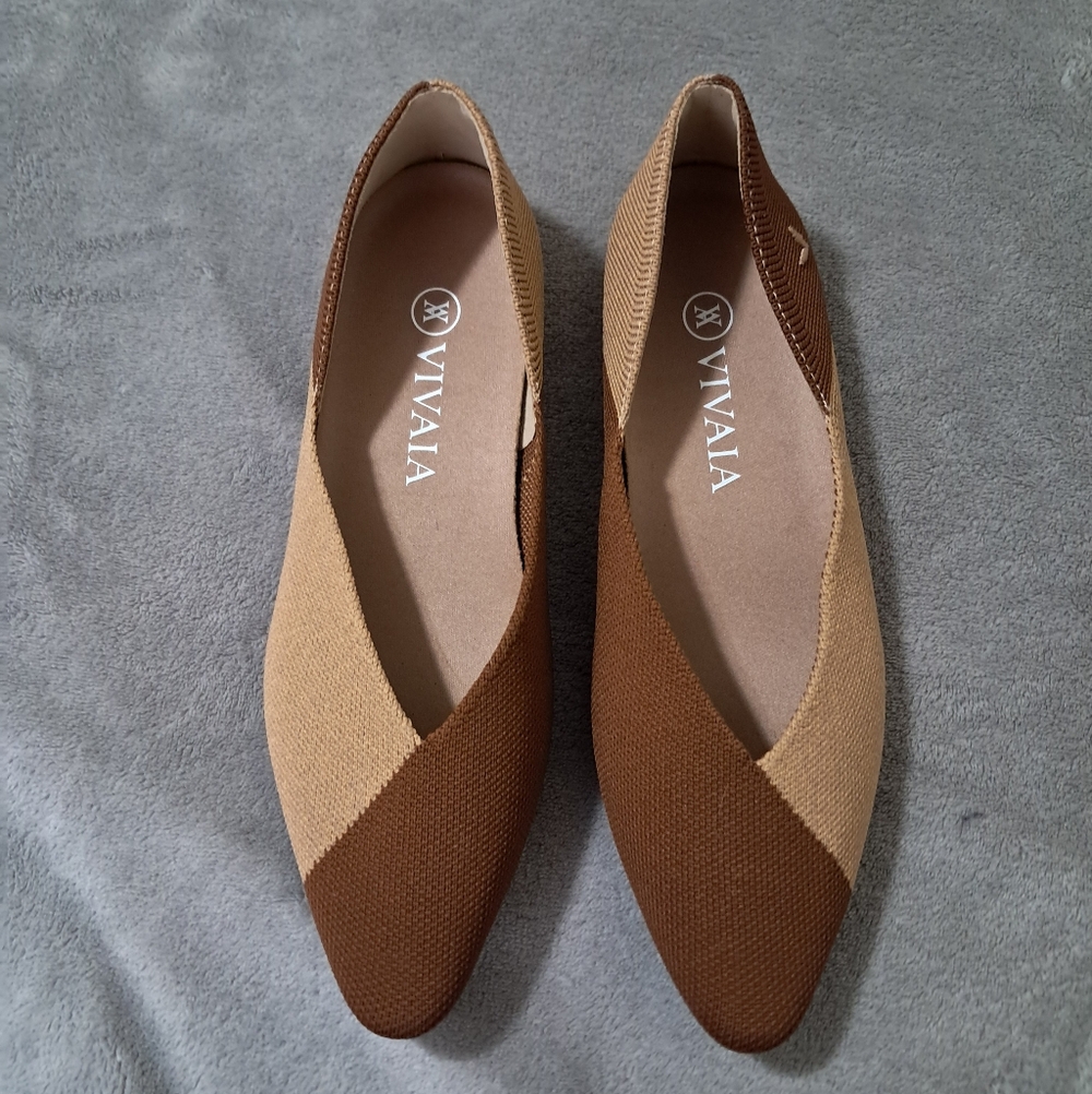 VIVAIA Valencia Womens Casual Flats Slip On Washable Ballet Shoes Sz. 36 (5)